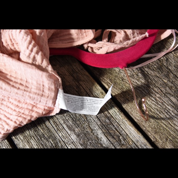 Zara Salmon Pink Top with ties Size XL new never worn - Picture 5 of 6